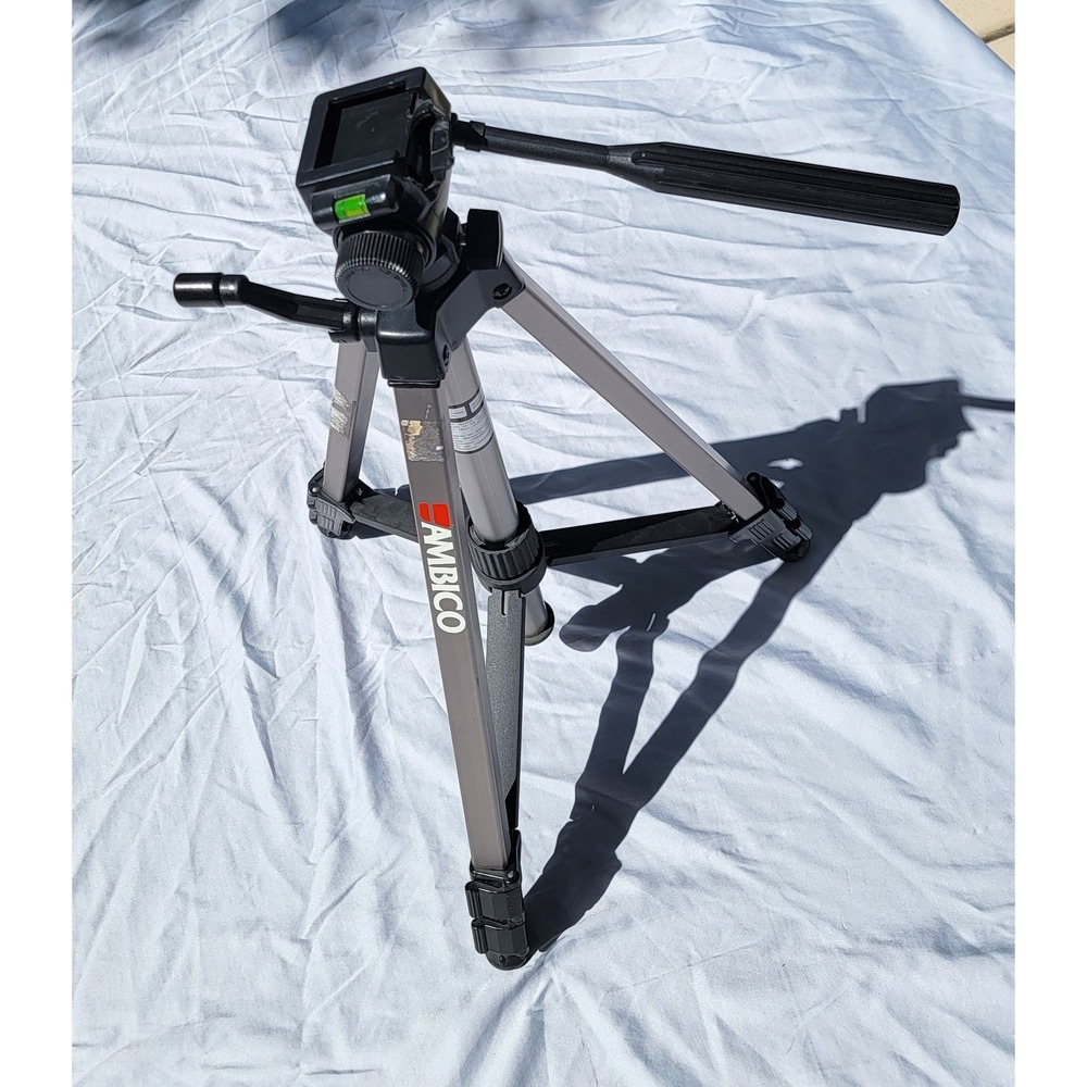 Ambico V-0552 Aluminum Camera Tripod with 3-Way Pan Head and Spirit Level